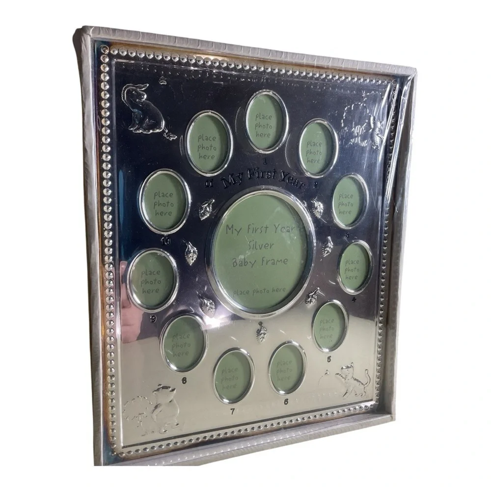 Disney Classic Pooh Silver Baby Photo Frame First Year Memory Frame